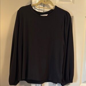 LC Lauren Conrad Black Long Sleeve Blouse